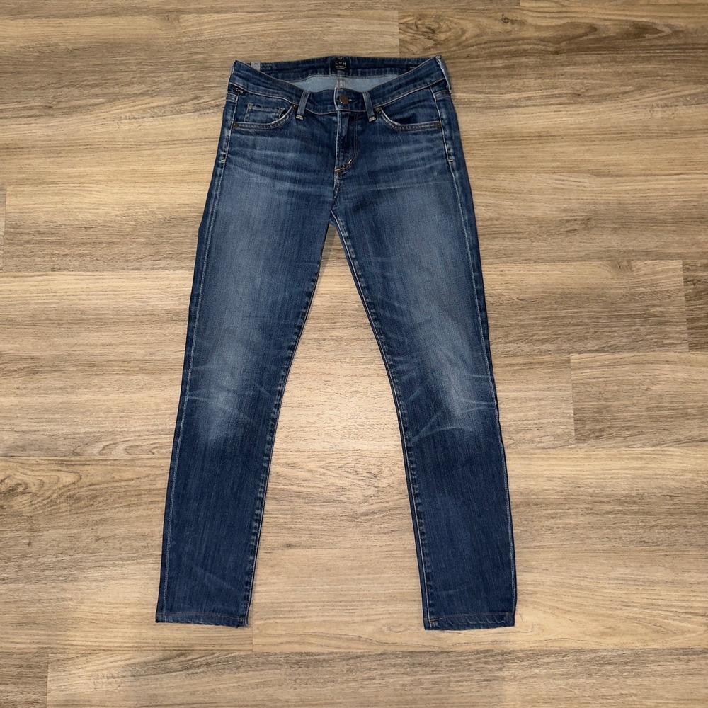 Citizens of Humanity Arielle Slim Straight‎ Jeans Womens 25 Dark Wash Mid Rise